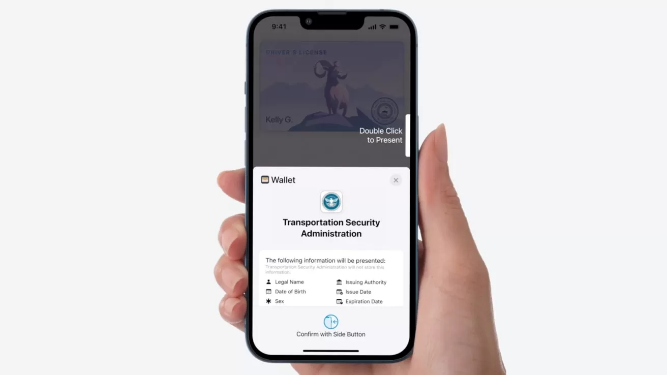 A screenshot showing different personal info to be transmitted
