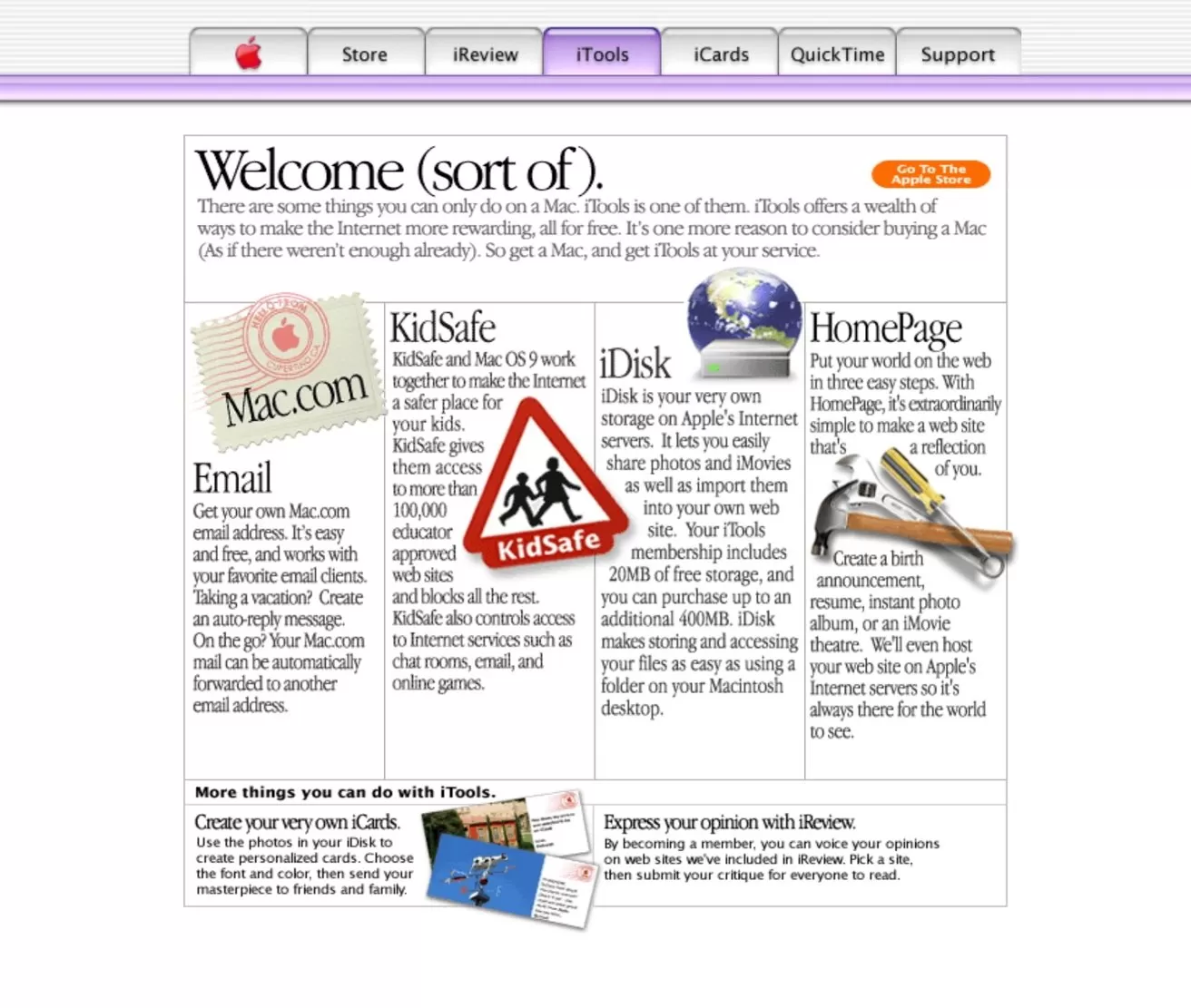 A collection of tools found within iTools