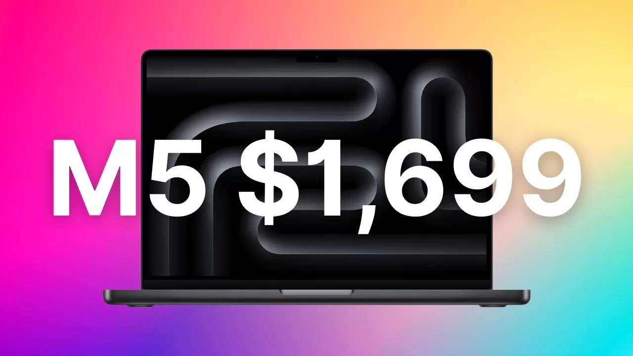 Apple's M5 MacBook Pro with 96W adapter plunges to $1,699 ($320 off)